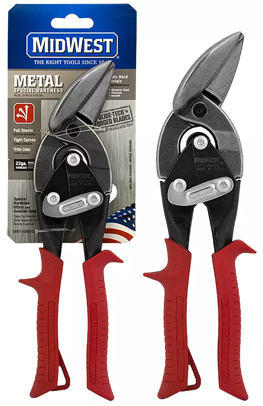 LEVYSAKSET VASEN RST ERIKOISKARKAISTUT TERÄT - Peltisakset - 6527 - 1