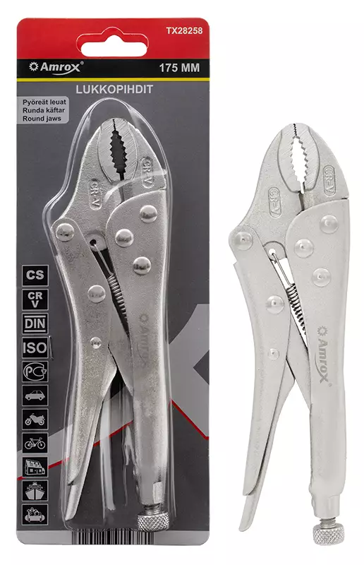 LUKKOPIHDIT 175MM PYÖREÄ LEUKA - Lukkopihdit - 14957 - 1