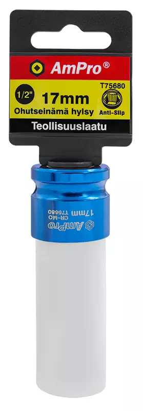 OHUTSEINÄMÄHYLSY 1/2" 17 MM BOLT-FIT - Voimahylsy 1/2" pitkä - 14277 - 1