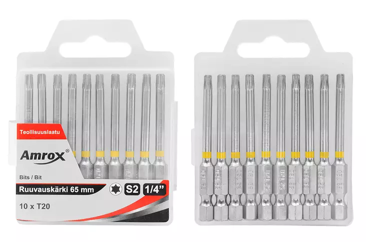 RUUVAUSKÄRKISARJA T20 X 65MM. VÄRIKOODILLA - Ruuvauskärjet ja -sarjat - 30897 - 1