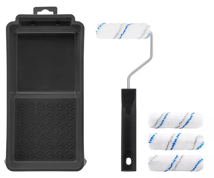 TELASETTI MIKROKUITU 100MM 6-OS. - Telarullat, varret ja setit - 17757 - 1