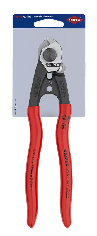 TERÄSKÖYSILEIKKURIT 190 MM +PURISTUS - Kaapeli- ja teräsköysileikkurit - 7837 - 1