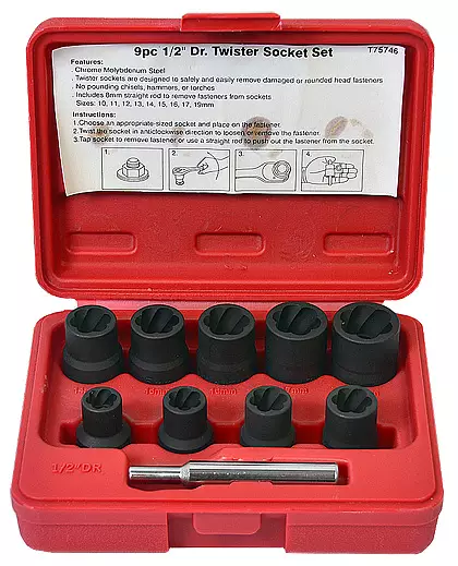 VASTAKIERREHYLSYSARJA 1/2" 10-OS. - Ruuvinirroitustyökalut - 3977 - 1