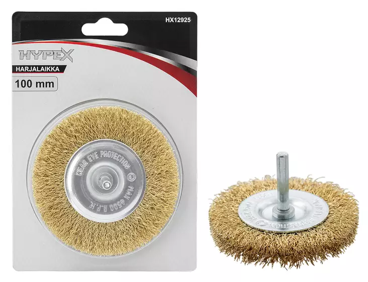 VIIMEISTELYPYÖRÖPUHDISTAJA 6MM/100MM - Teräsharjalaikat ja - harjat - 31207 - 1