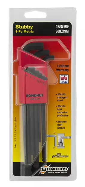 KUUSIOAVAINSARJA 1,5-10MM PALLOPÄÄ (STUBBY) SBLX9M - Kuusiokoloavaimet ja sarjat - 6448 - 2