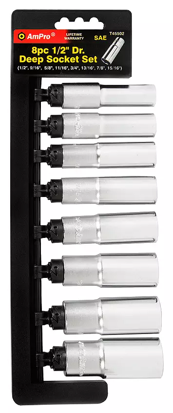 PITKÄ HYLSYSARJA 1/2" SAE 8-OS. - Hylsysarjat 1/2" vääntiöllä - 4188 - 1