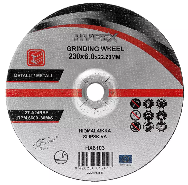 HIONTALAIKKA 230X6,0MM METALLI - Hiomalaikat metallille - 18448 - 1