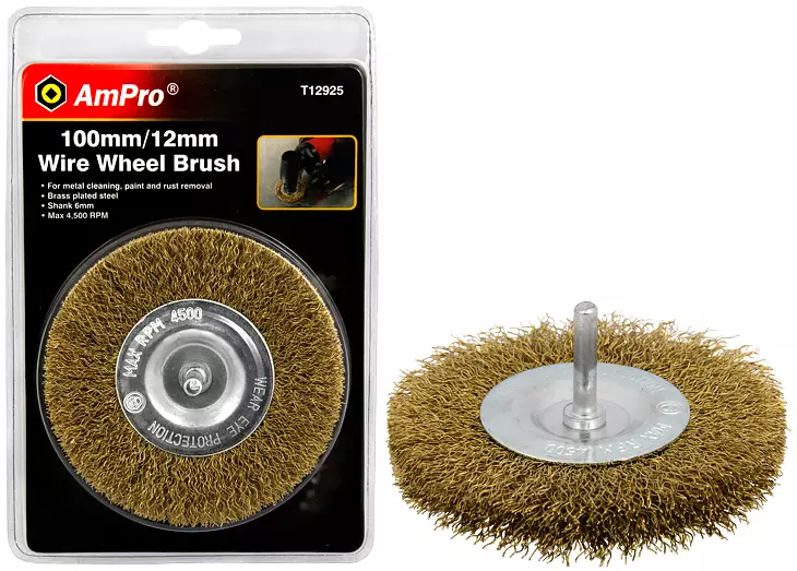 VIIMEISTELYPYÖRÖPUHDISTAJA 6MM/100MM - Teräsharjalaikat ja - harjat - 1528 - 1