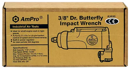 PI MUTTERIVÄÄNNIN 3/8" KOURA - Mutterinvääntimet, paineilma - 2409 - 2