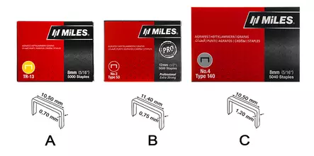 NIITIT 5000 KPL PAHVIPAKKAUS MILES - Nitojat ja niitit - 14129 - 1