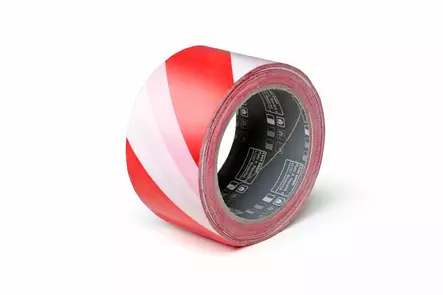 VAROITUSTEIPPI 60MMX66M VALKOINEN/PUNAINEN - Rajaus ja suojaus - 31349 - 1