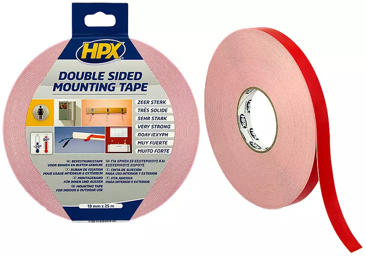 KAKSIPUOLINEN ASENNUSTEIPPI 19MM X 25M - Eristys- ja kaksipuoleiset teipit - 5219 - 1