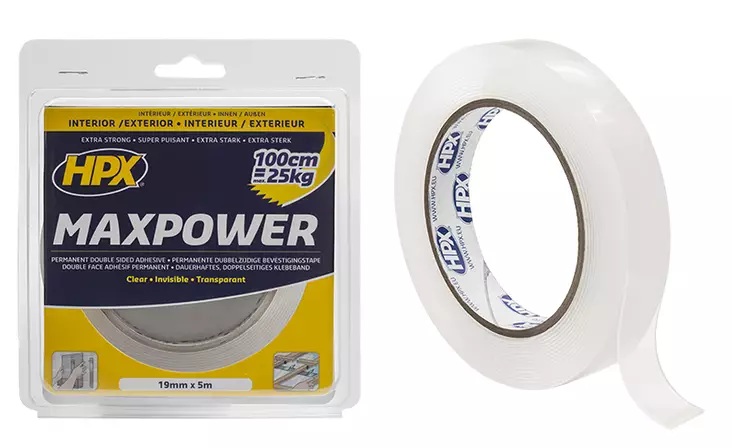 KAKSIPUOLINEN VOIMATEIPPI 19MM X 5M - Eristys- ja kaksipuoleiset teipit - 14519 - 1