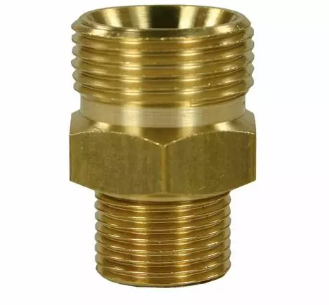 KAKSOISNIPPA M22x1,5U - 3/8"U MESSINKI - Clen kaksoisnipat ja liittimet - 10949 - 1