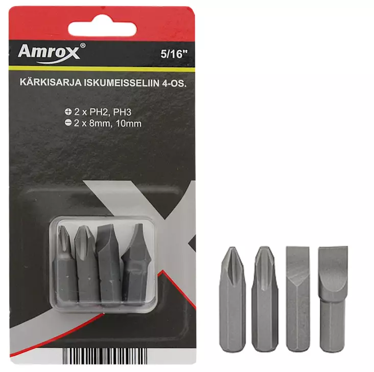 KÄRKISARJA 4-OS. ISKUMEISSELIIN - Ruuvauskärjet ja -sarjat - 19979 - 1