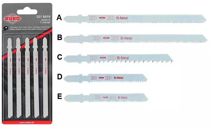 KUVIOSAHANTERÄT RUKO Bi-METALLI - Kuvio- ja puukkosahanterät - 4629 - 1