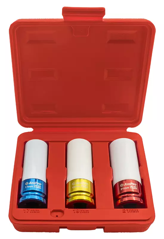 OHUTSEINÄMÄHYLSYSARJA 1/2" 3-OS. - Voimahylsy 1/2" pitkä - 419 - 1