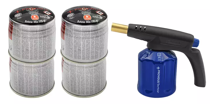 PRO NESTEKAASUPOLTIN + 4 CG190 KAASUSÄILIÖTÄ - Nestekaasusäiliöt - 34739 - 1
