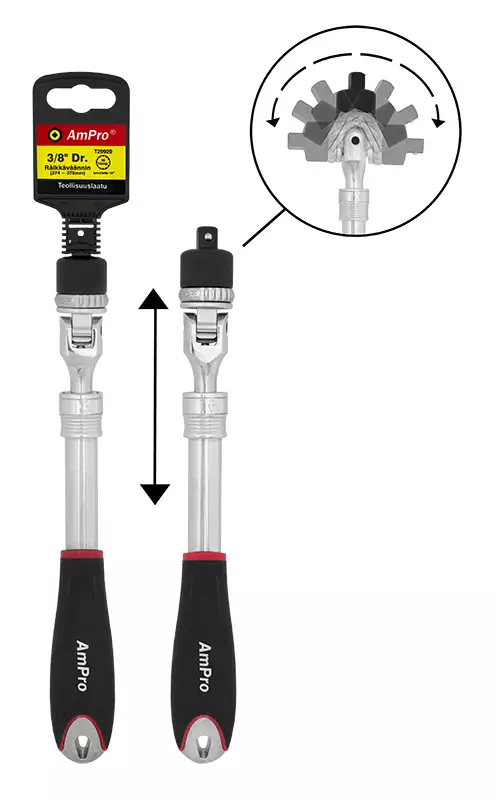 RÄIKKÄVÄÄNNIN 3/8" 274-375MM - Räikkävääntimet - 7719 - 1