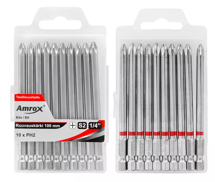 RUUVAUSKÄRKISARJA PH2 X 100MM. VÄRIKOODILLA - Ruuvauskärjet ja -sarjat - 30899 - 1