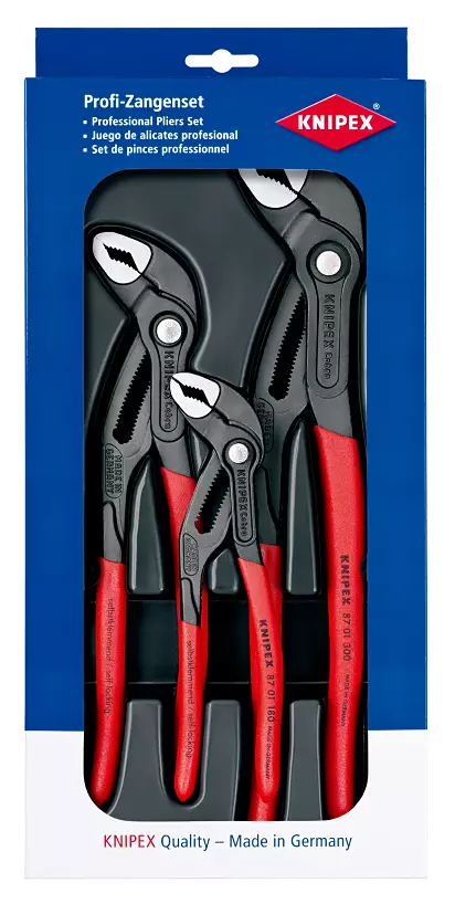 SIIRTOLEUKAPIHTISARJA COBRA 3-OS SIS. KOOT 180MM/250MM/300MM - Työkalusarjat ja työkalulaukut - 6759 - 1