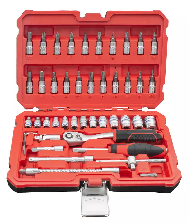 TYÖKALUSARJA 1/4" 45-OS. - Hylsysarjat 1/4" vääntiöllä - 19819 - 1