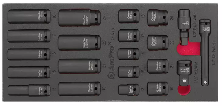 VA-VOIMAHYLSYSARJA 1/2" 21-OS. 13-24MM - Työkalumoduulit - 5419 - 1